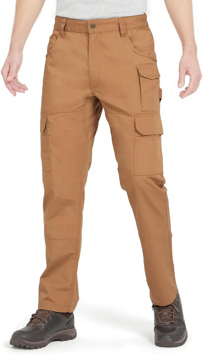 wantdo Men's Work Pants Stretch Flex Utility Cargo Tactical Pants for Men Lightweight Outdoor Hiking Pants