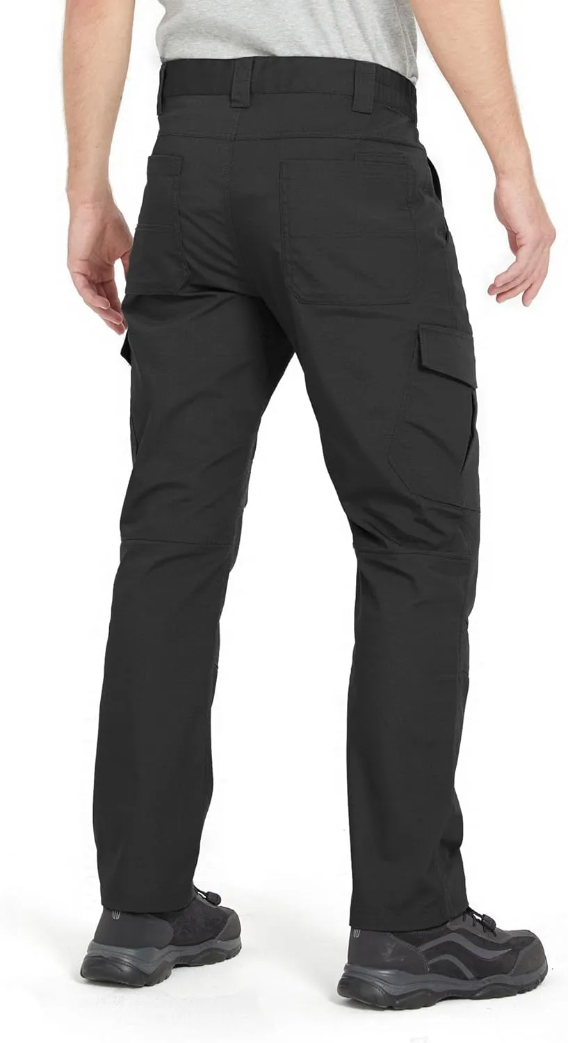 wantdo Men's Work Pants Stretch Flex Utility Cargo Tactical Pants for Men Lightweight Outdoor Hiking Pants
