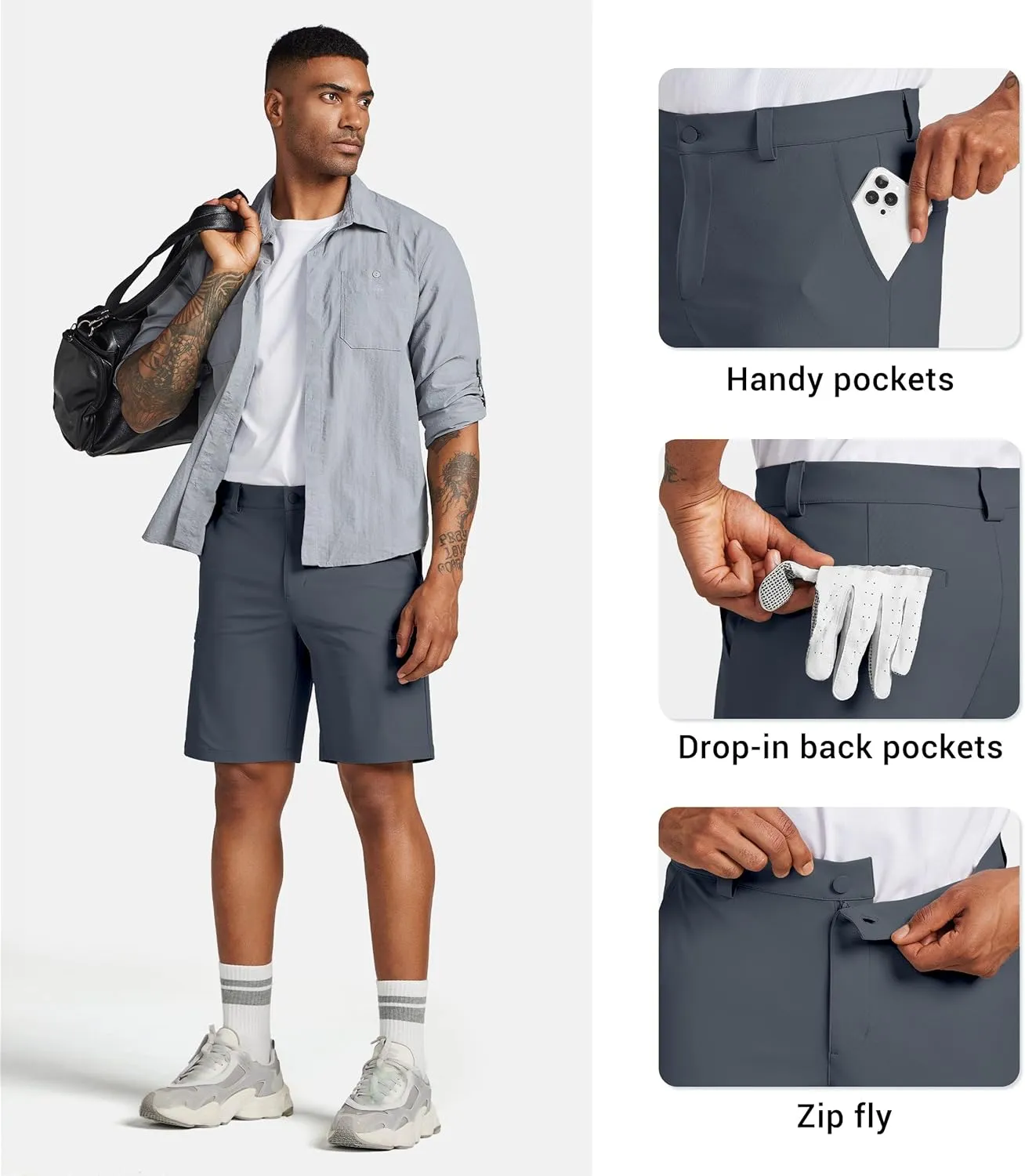 Willit Men's Golf Shorts Stretch Dress Shorts Cargo Quick Dry Athletic Casual Shorts with Pockets 7" 9" 11"