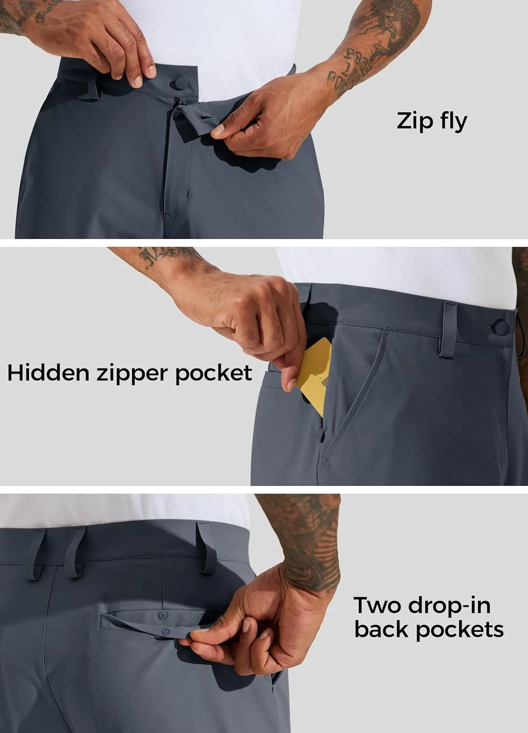 Willit Men's Golf Shorts Stretch Work Dress Shorts Quick Dry Hiking Athletic Casual Shorts with Pockets 10"