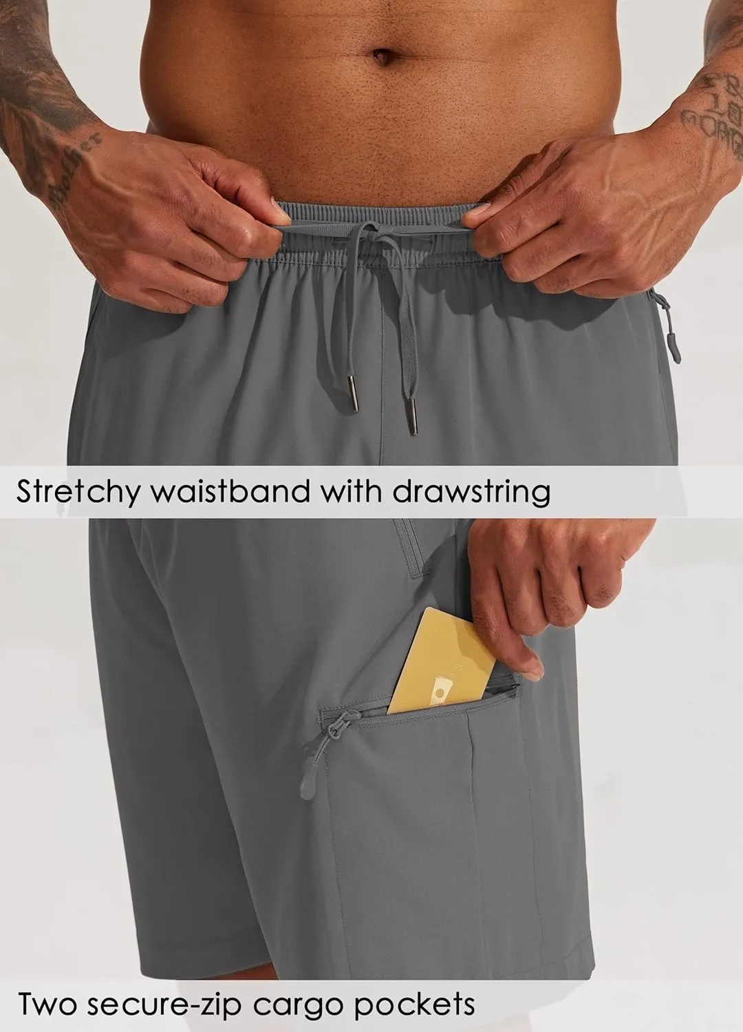 Willit Men's Hiking Cargo Shorts Quick Dry Golf Athletic Shorts 7" Lightweight Summer Shorts with Pockets