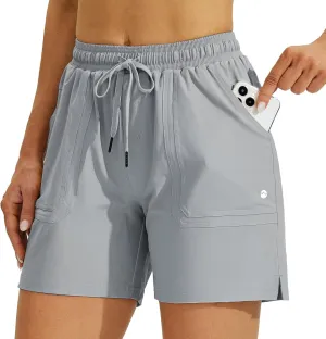 Willit Women's 5" Hiking Shorts Golf Athletic Outdoor Shorts Quick Dry Workout Summer Water Shorts with Pockets