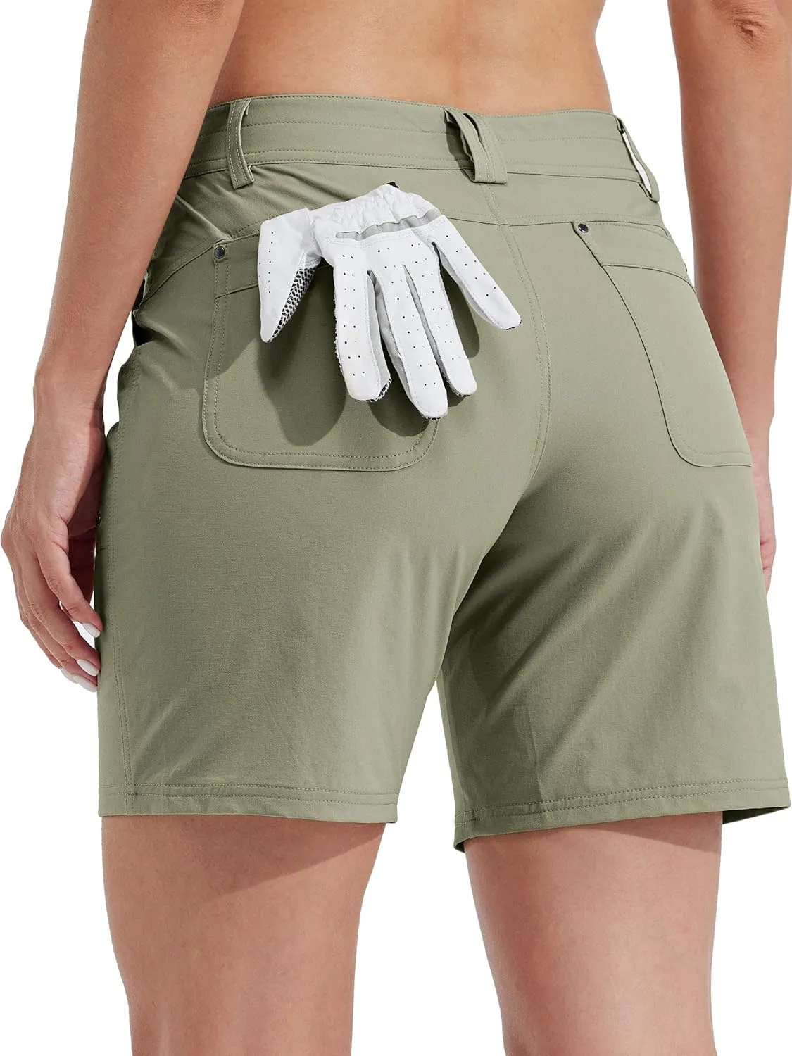Willit Women's Golf Hiking Shorts 7" Quick Dry Athletic Shorts Casual Summer Shorts with Pockets Water Resistant
