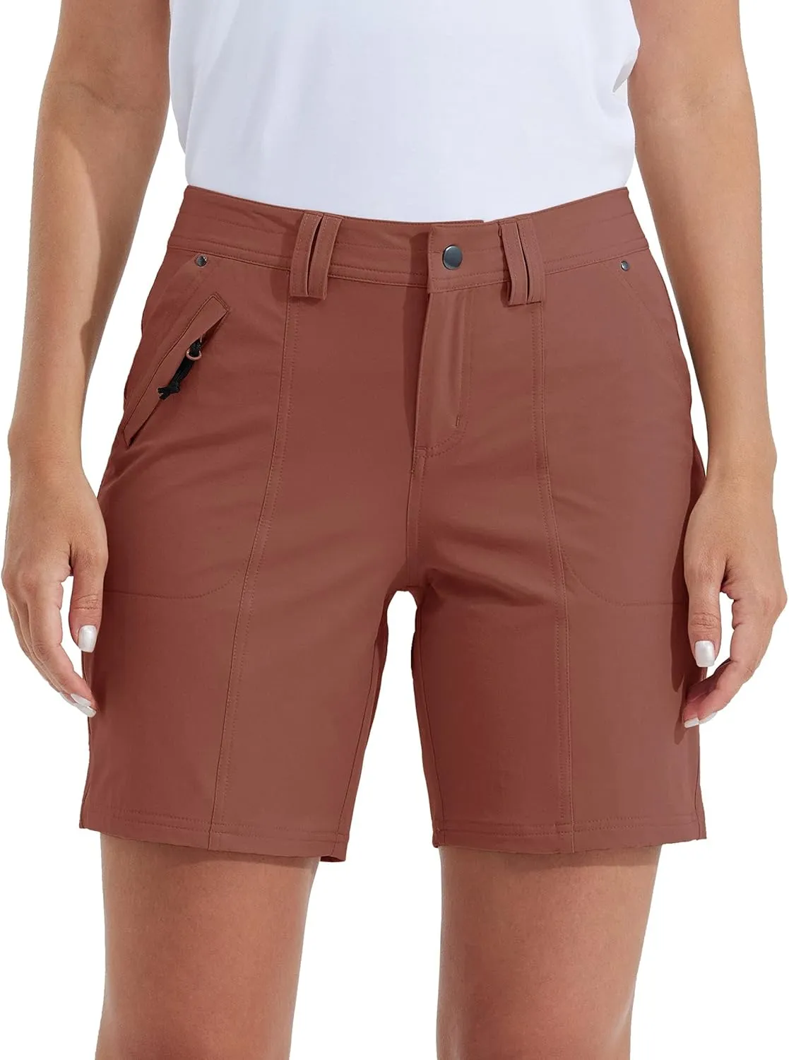 Willit Women's Golf Hiking Shorts 7" Quick Dry Athletic Shorts Casual Summer Shorts with Pockets Water Resistant