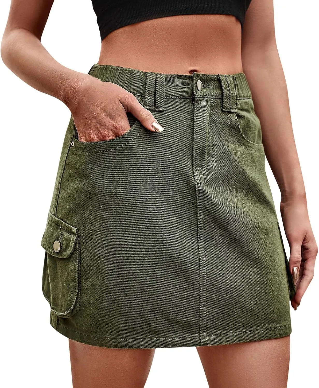 Women Casual High Womens A Line Midi SkirtWomen's Summer Design Denim Jean Skirt Mini Skirt Suits for Women