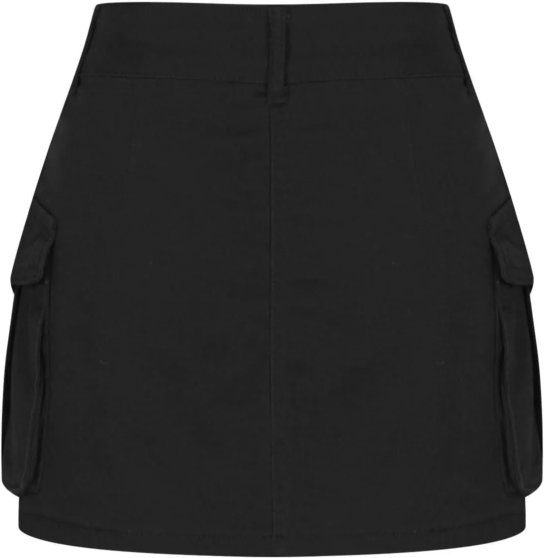 Women Denim Cargo Skirt High Waist Button Bodycon Mini Skirts Sexy Y2K Flap Pockets Skirts Summer Jeans Skirts