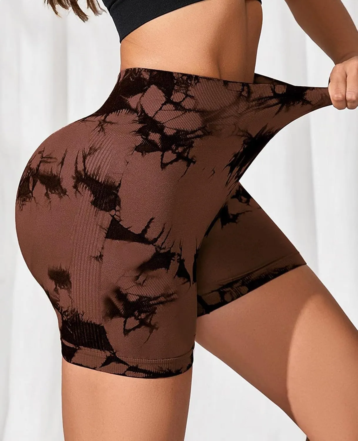 Women Seamless Yoga Leggings Cycling Shorts Scrunch Butt Lifting High Waisted Workout Shorts Shorts for Women Gym