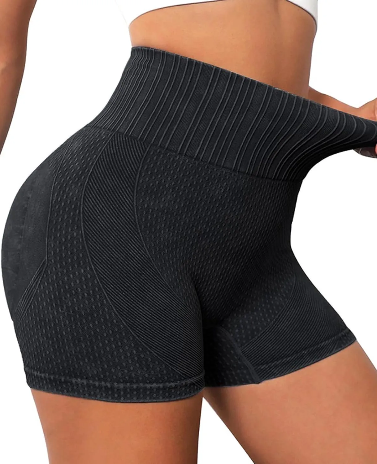 Women Seamless Yoga Leggings Cycling Shorts Scrunch Butt Lifting High Waisted Workout Shorts Shorts for Women Gym