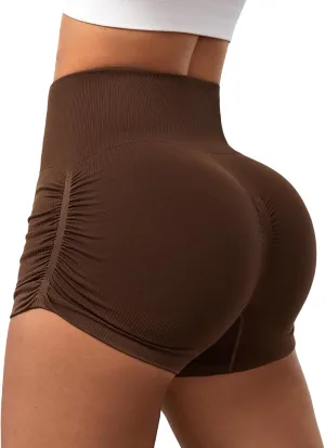 Women Seamless Yoga Leggings Cycling Shorts Scrunch Butt Lifting High Waisted Workout Shorts Shorts for Women Gym