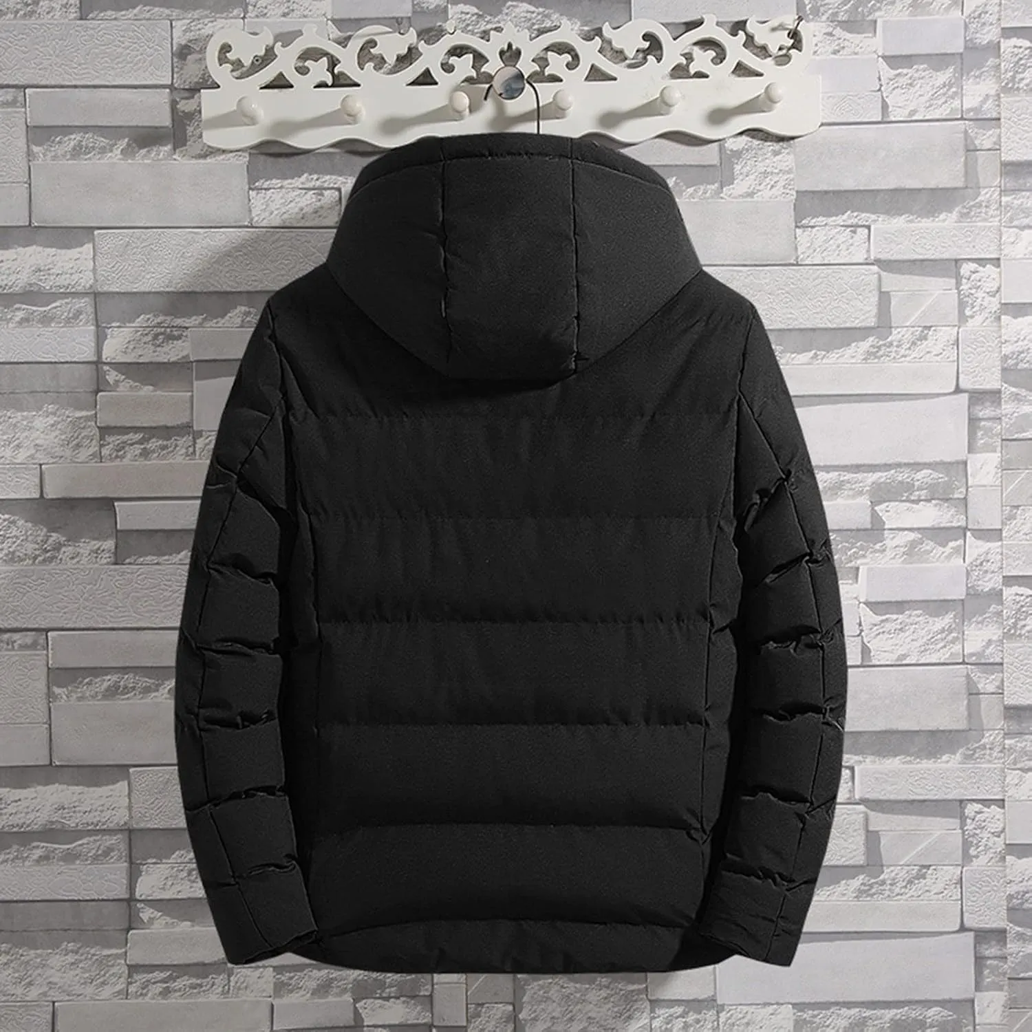 Womens 2024 Winter Puffer Jacket Smart Heated Down Coats Casual Hooded Long Sleeve Drawstring Overcoat Workout Outwear