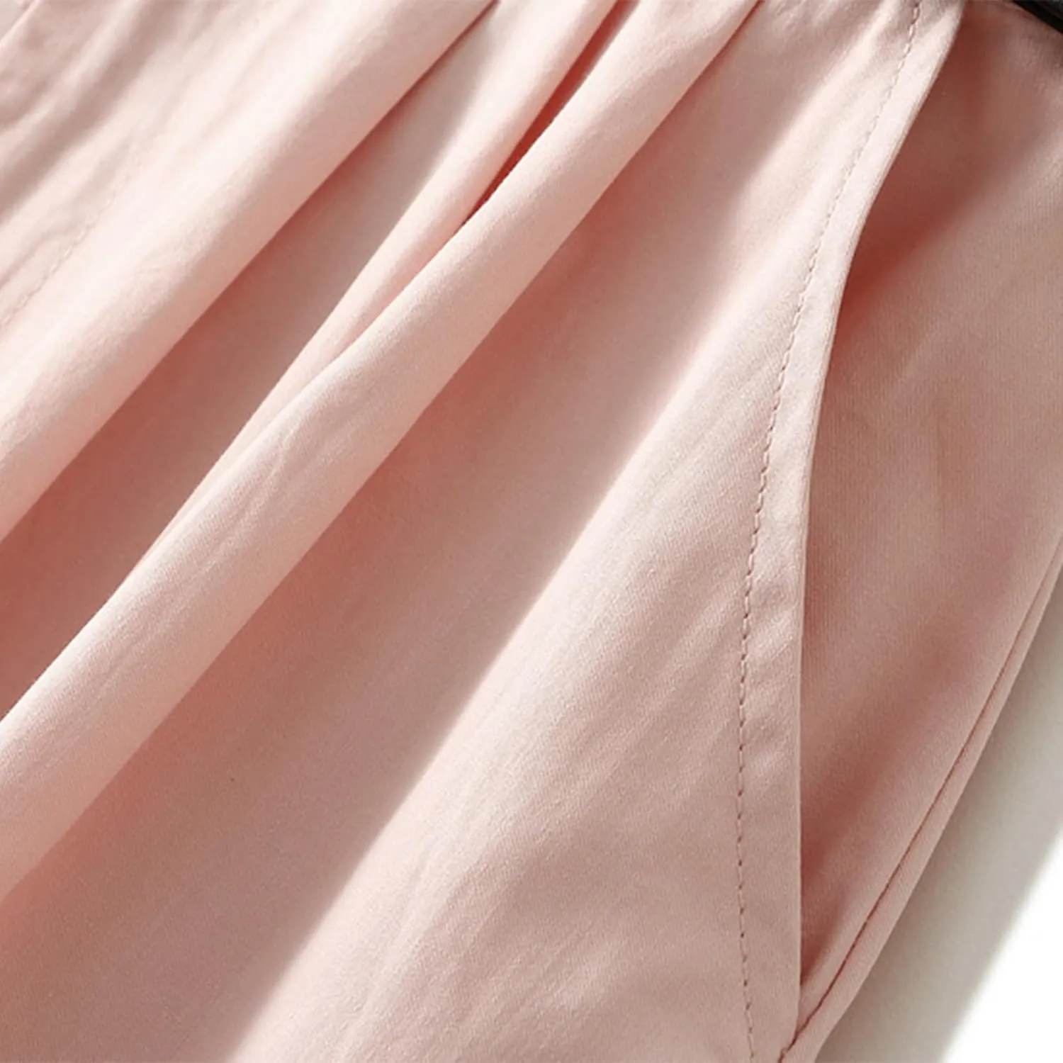 Women's A Line Flared Midi Skirt High Waisted Comfy Pleated Fashion 2025 Casual Skirt Slim Fit Lounge Cargo Skirt