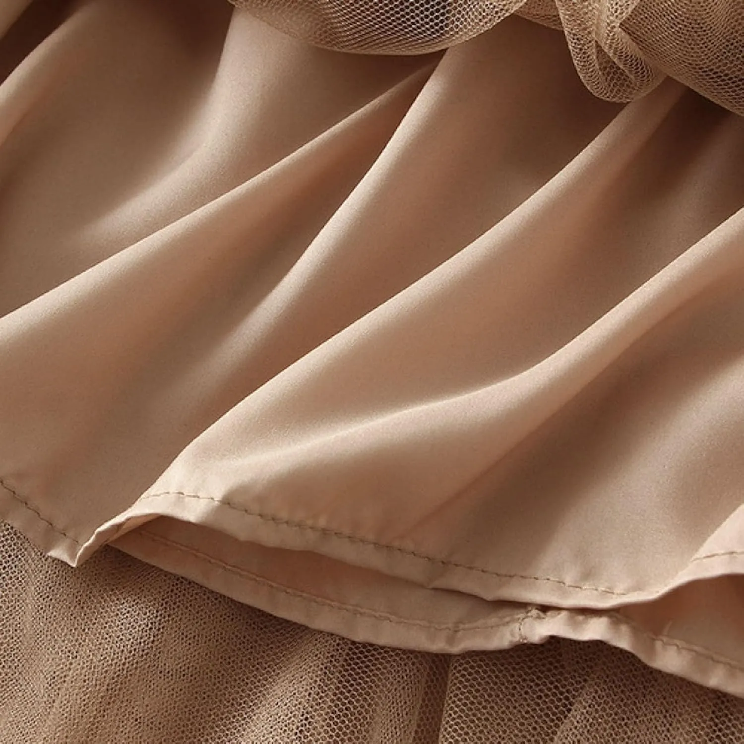 Women's A Line Tulle Party Dinner Tutu Skirt Brown Stretchy High Waisted Flared Skirt Womens Button Front Denim