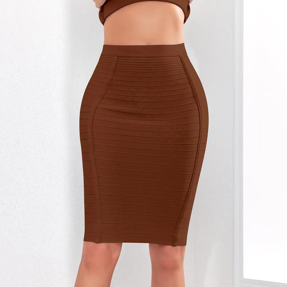 Women's Bandage Skirt High Waist Bandage Skirt Pencil Skirt