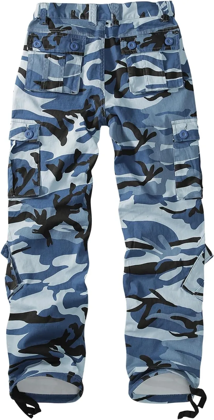 Women's Cargo Pants Quick Dry Casual Military Army Camo Combat Work Casual Pants with Pockets