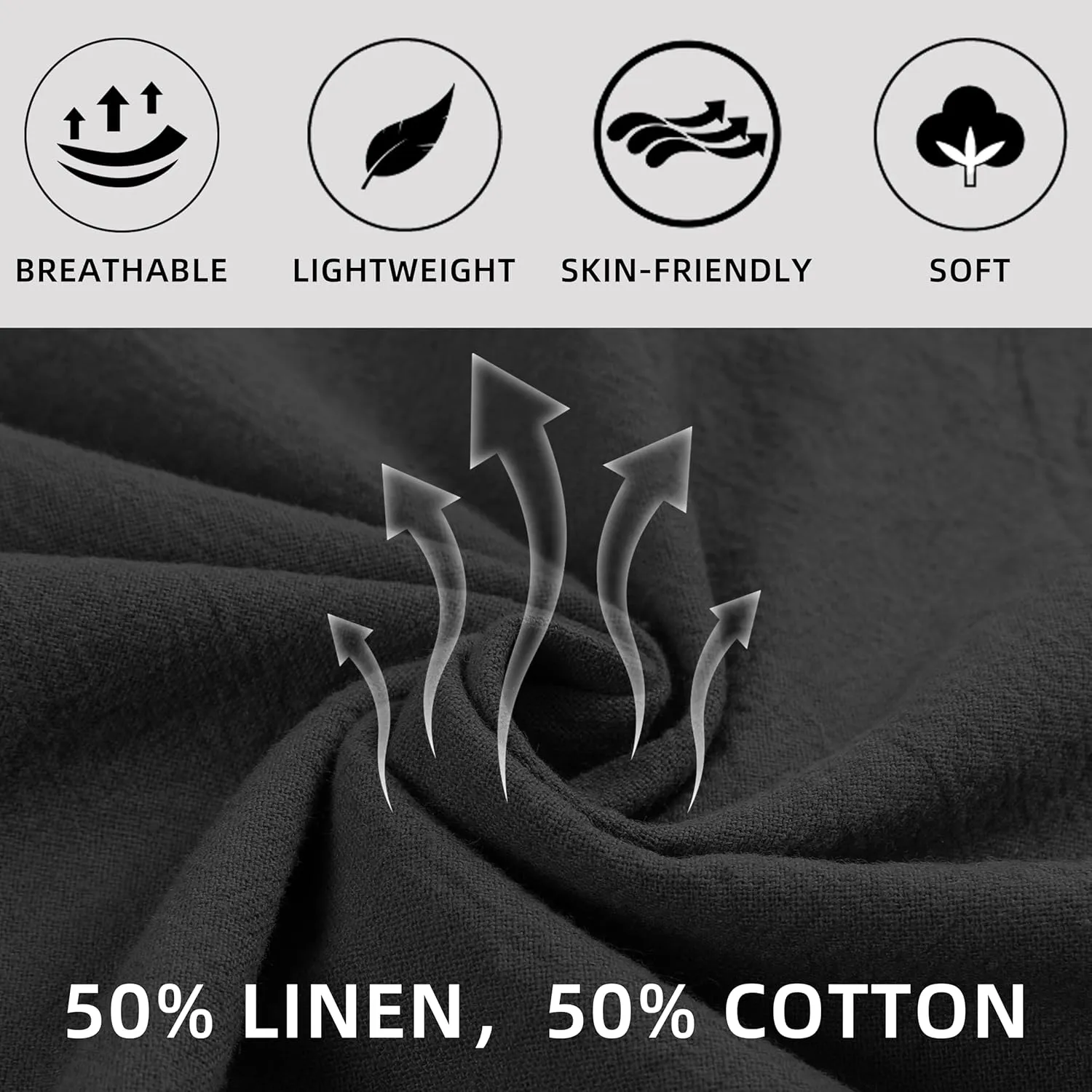 Womens Casual Linen Pants Wide Leg High Elastic Waisted Drawstring Summer Pants with Pockets
