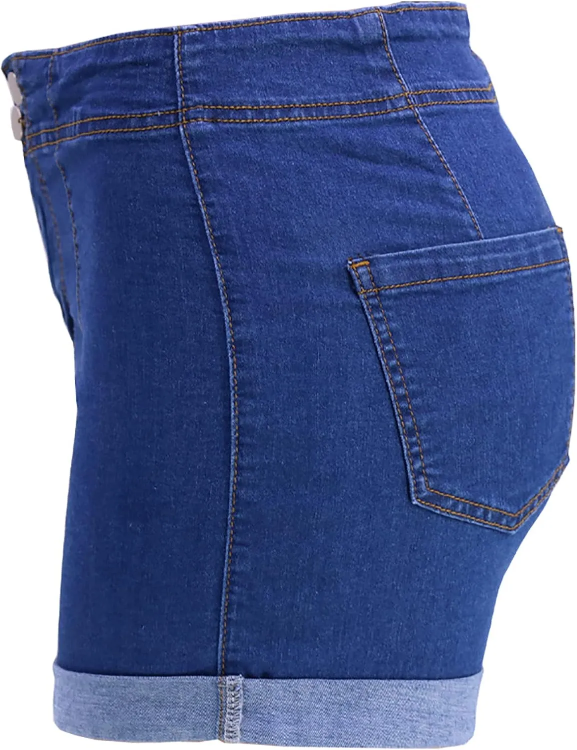 Women's Denim Shorts Stretch Mid Rise Jeans Shorts Summer Club Party Dance Booty Hot Pants Casual Shorts