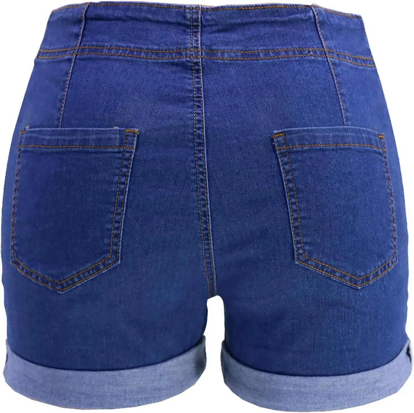 Women's Denim Shorts Stretch Mid Rise Jeans Shorts Summer Club Party Dance Booty Hot Pants Casual Shorts