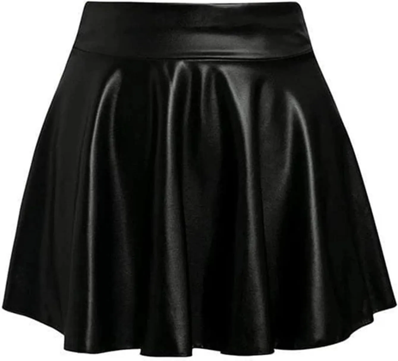Women's Fashion High Waist Pleated Solid Color Short Skirt Loose Skirt Pencil Skirts with Pockets for Women Knee