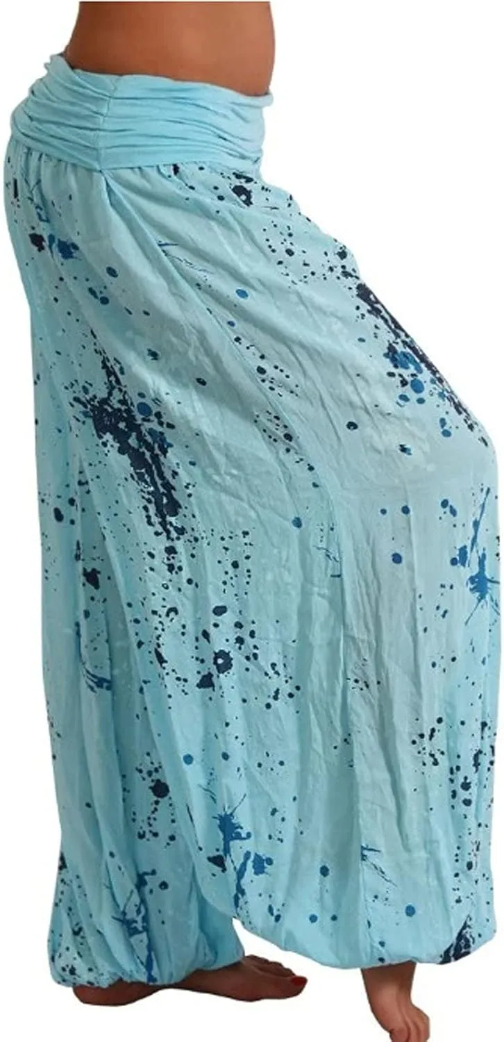 Women's Harem Pants High Waist Yoga Boho Trousers with Pockets Hippie Boho Beach Baggy Summer Baggy Joggers Plus Size
