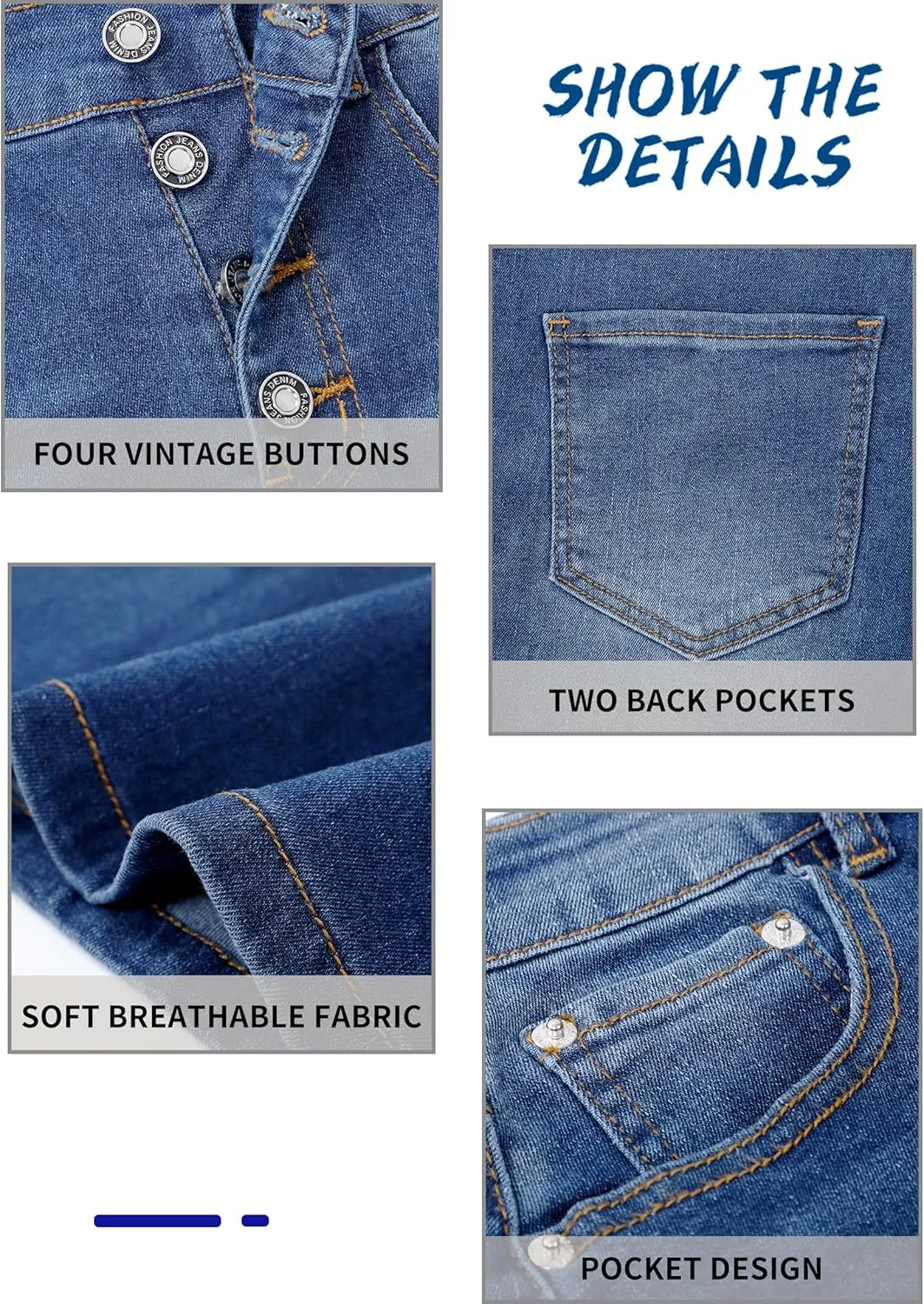 Womens Long Denim Skirt Casual A-Line Stretch Jean Skirt for Women High Waisted Vintage Denim Maxi Skirt with Pockets Blue