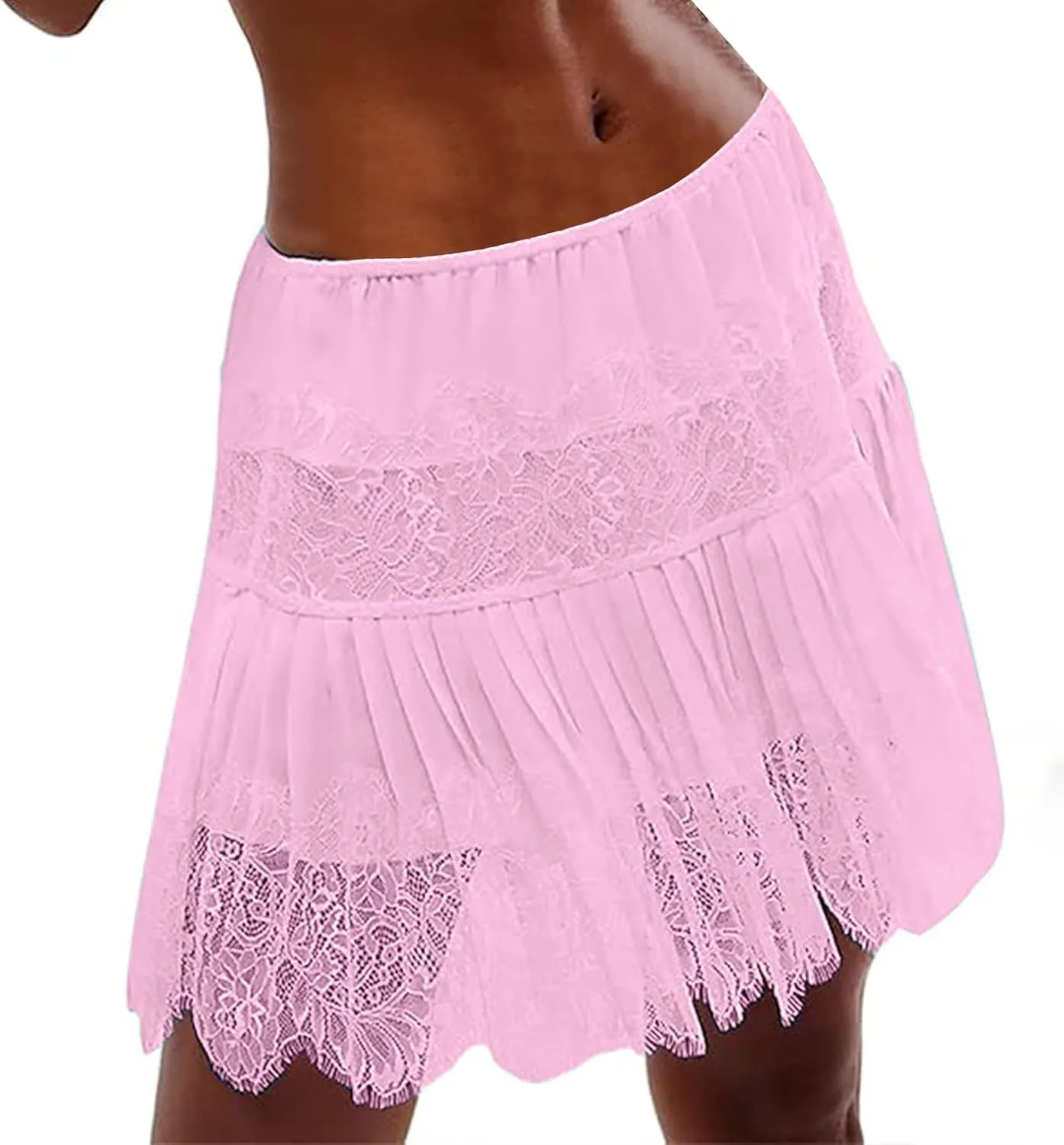 Women's Pleated Skirt High Waisted Ruffle Tennis Skirts Sports Running Skorts 2025 Fashion Mini Skort