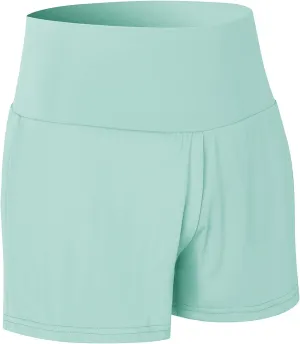 Women's Running Shorts High Waisted Sporty Workout Yoga Shorts Quick dry and Breathable Gym Athletic Shorts Pants