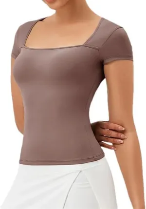 Women's Short Sleeve T-Shirts Breathable Quick Dry Running Training Fitness Casual Sports T-Shirt