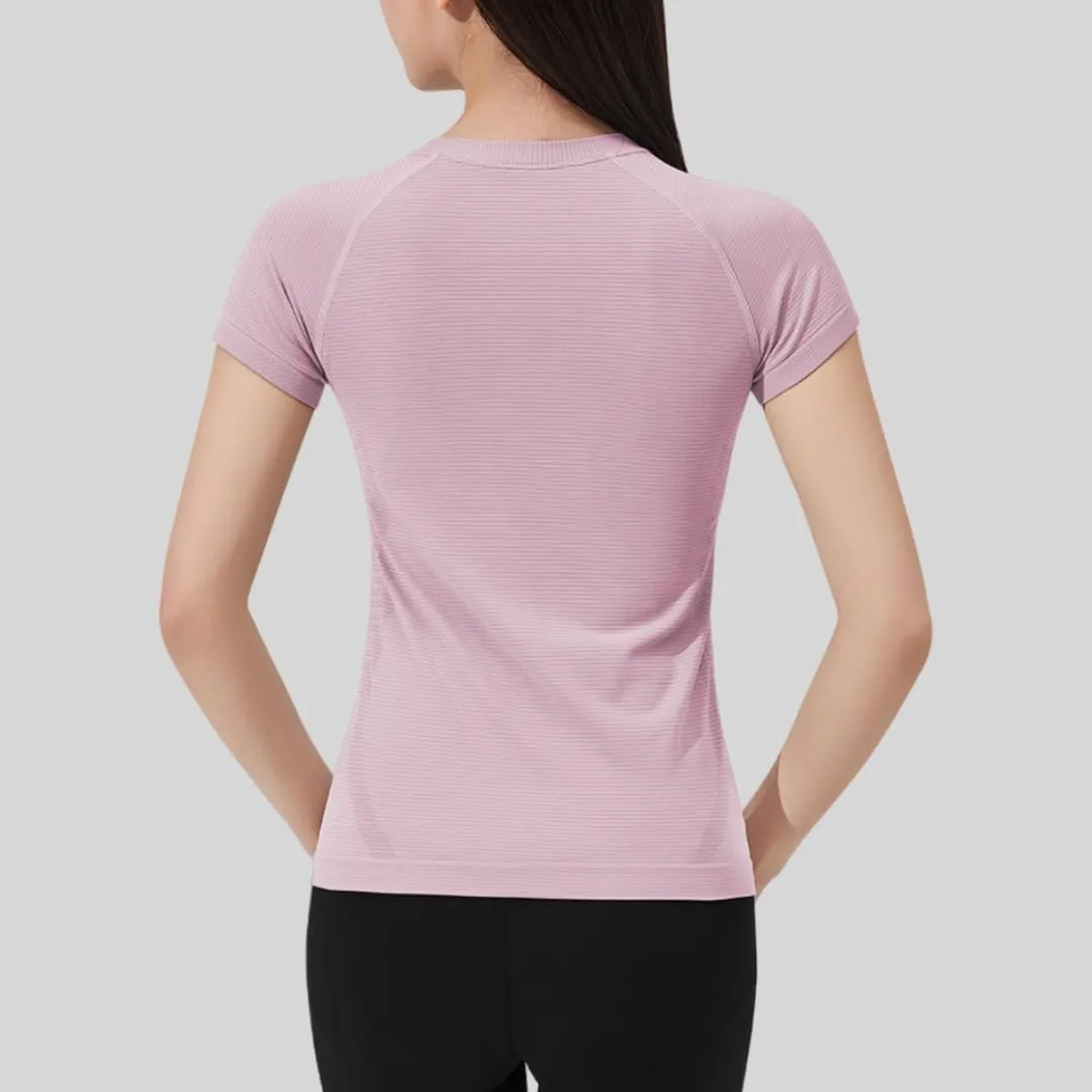 Women's Short Sleeve Workout T-Shirt Quick-Dry Yoga Top,Breathable Running Shirt with High Stretch