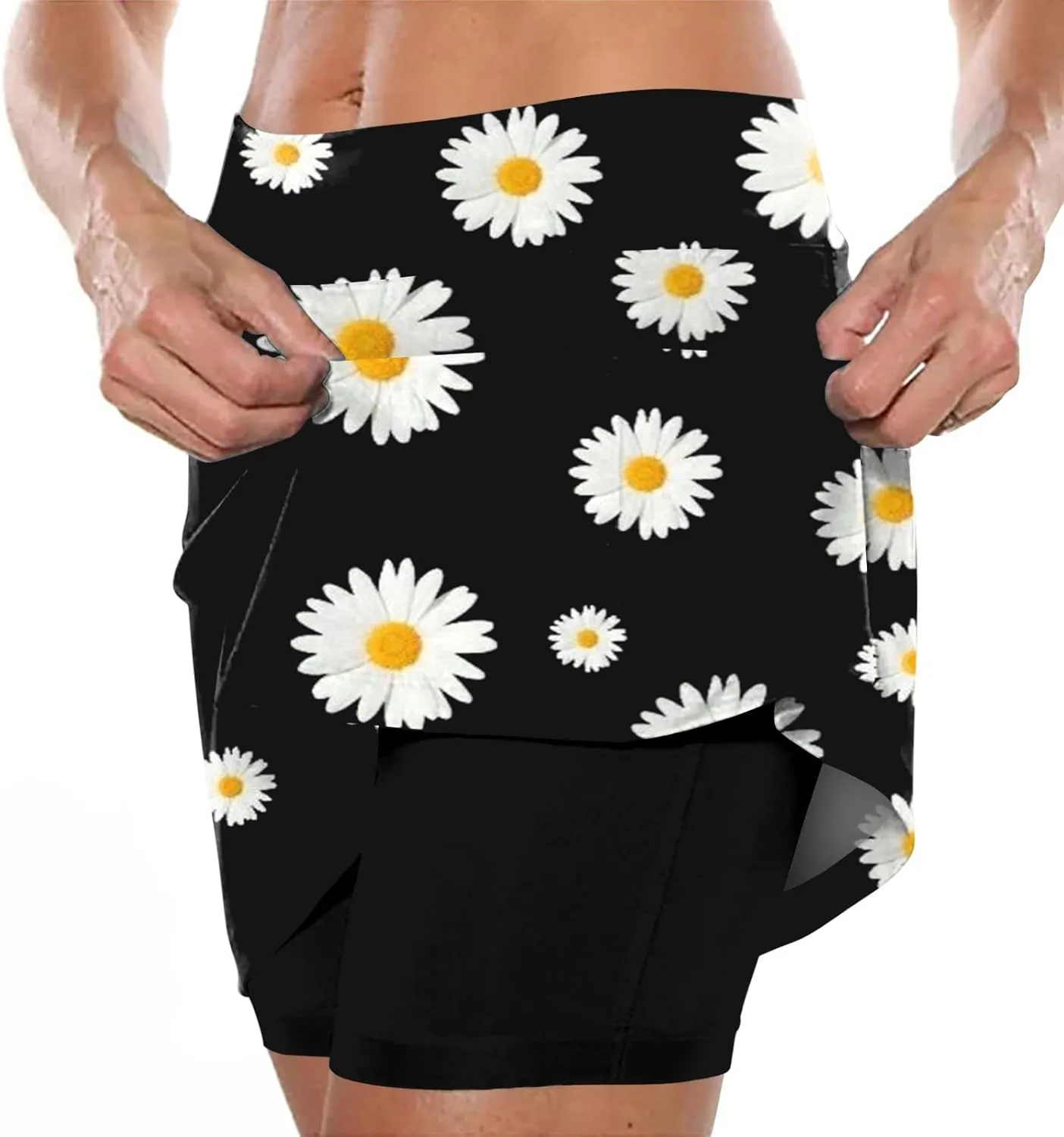 Womens Skorts with Pockets 2025 Summer Tummy Control Yoga Short High Waist Cargo Casual Loose Fittted Micro Skirts
