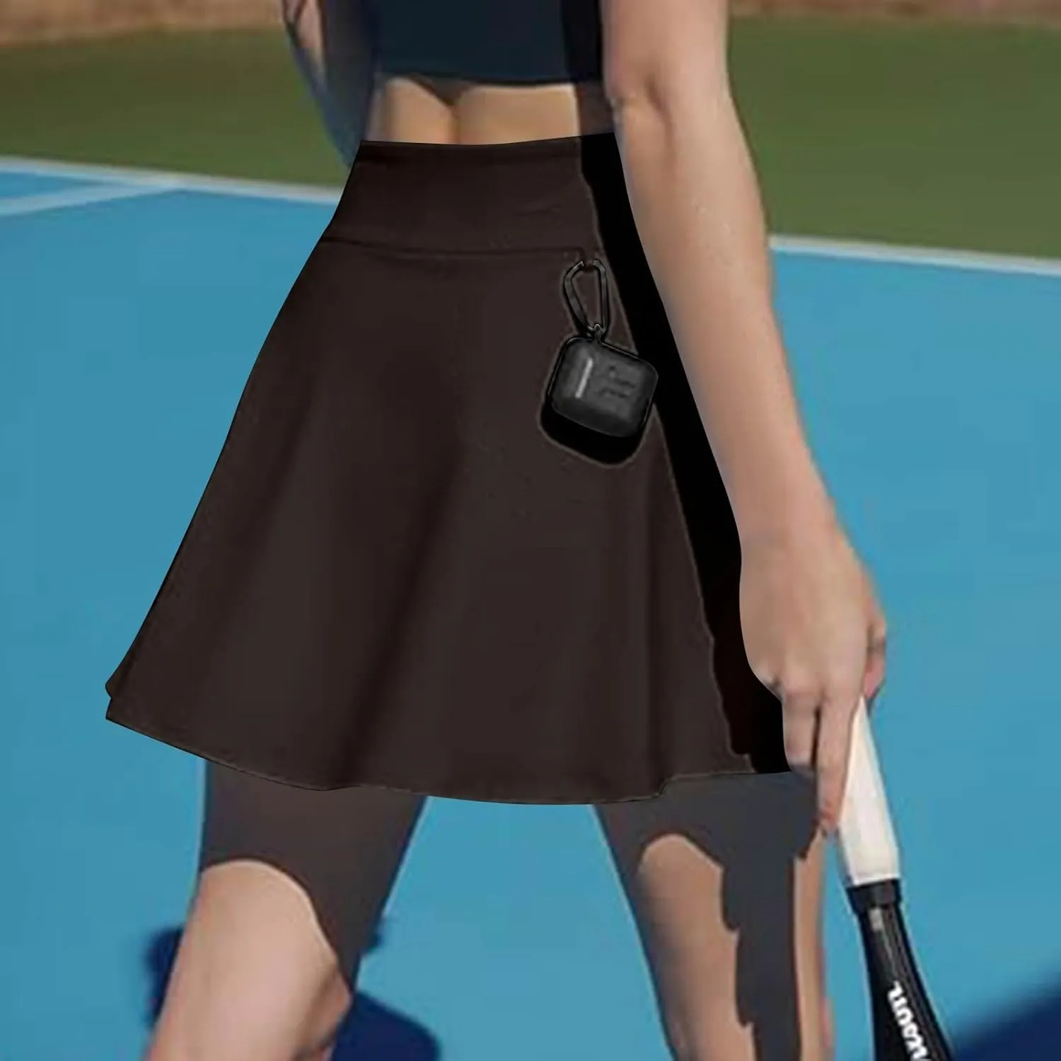 Women's Tennis Skirt with Shorts Underneath Summer Athletic Skorts with Slit Y2k High Waisted Golf Skirt