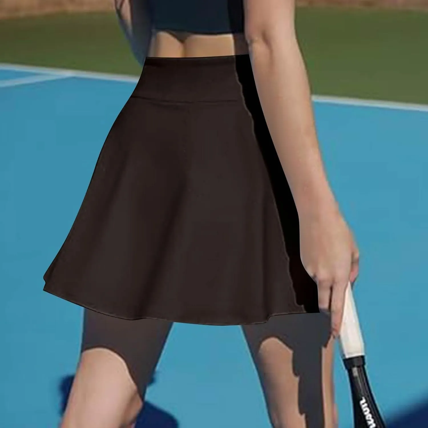 Women's Tennis Skirt with Shorts Underneath Summer Athletic Skorts with Slit Y2k High Waisted Golf Skirt