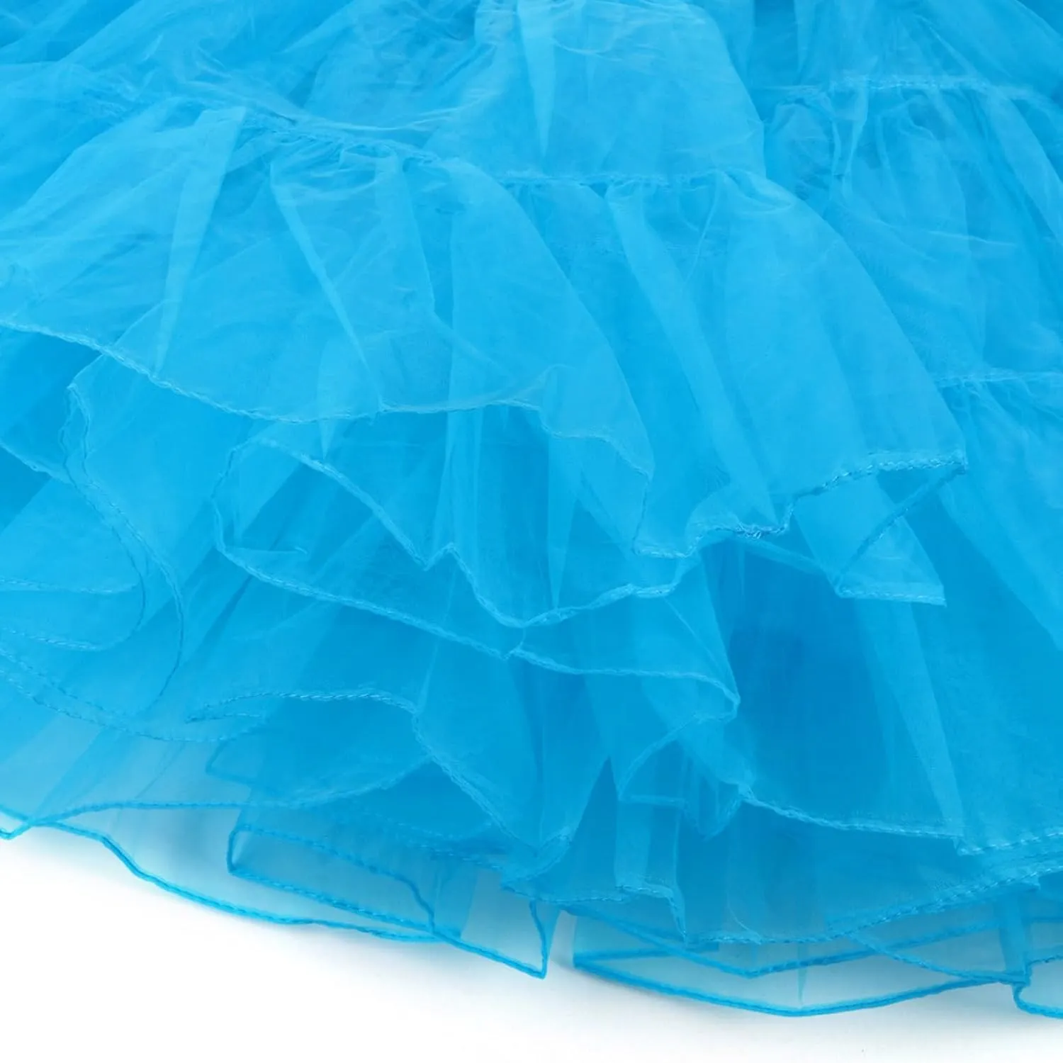 Women's Tulle Petticoat Tulle Midi Knee Length Skirt Adult Puffy Tutu Skirt Underskirts for Cosplay Underskirt