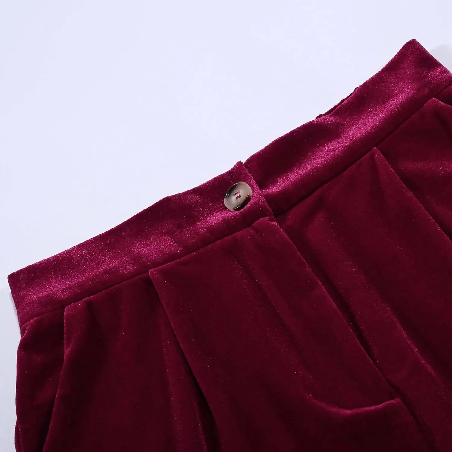 Womens Wide Leg Pants High Waist Corduroy Trousers Fall Winter Suede Button Temperament Elegant Commuting Casual Pant