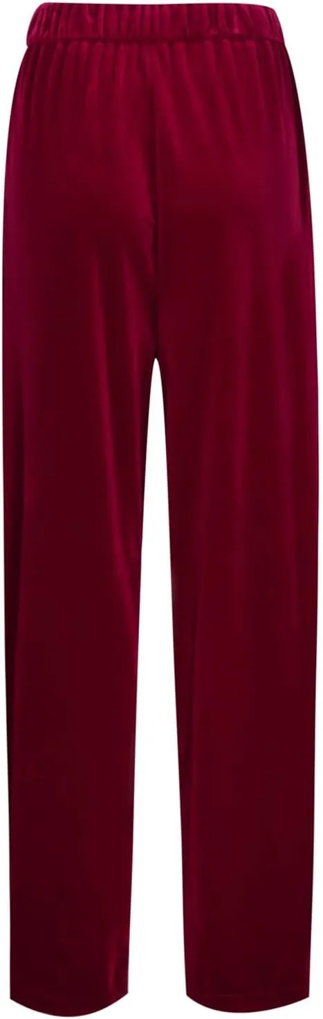 Womens Wide Leg Pants High Waist Corduroy Trousers Fall Winter Suede Button Temperament Elegant Commuting Casual Pant
