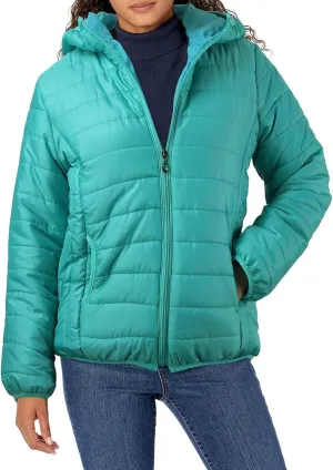 Womens Winter Puffer Jacket Warm Lightweight Hooded Down Coat Casual Solid Long Sleeve Zipper Outwear 2024 Thermal Coat
