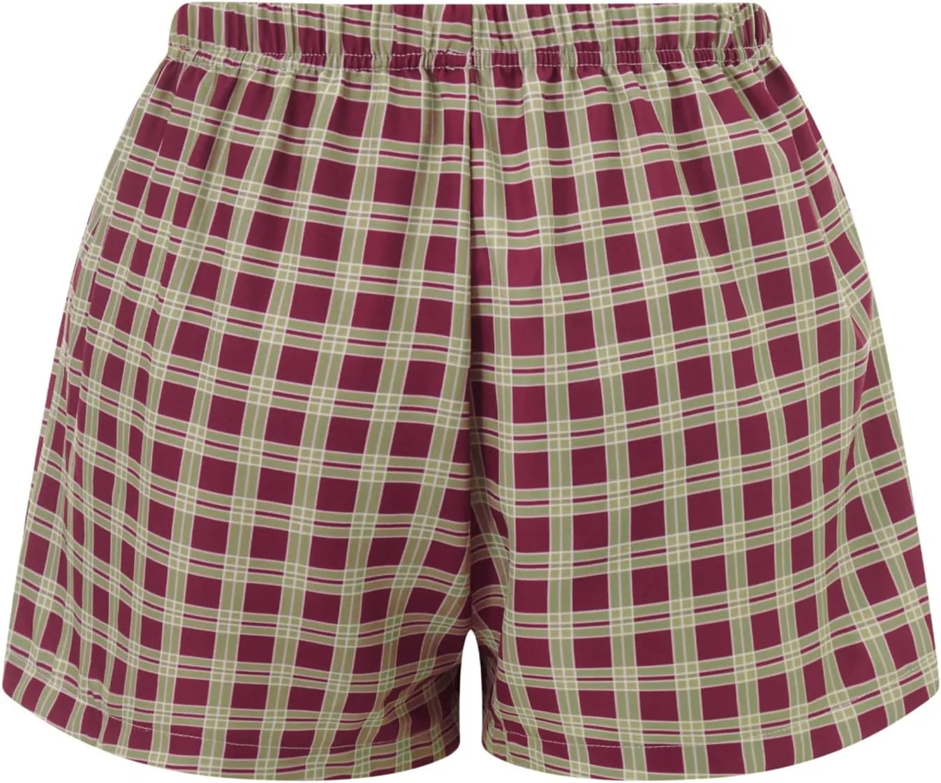 Y2k Cute Lounge Shorts for Women Plaid Print Sleep Shorts Elastic Waist Button Front Pajama Shorts Bottoms