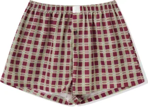 Y2k Cute Lounge Shorts for Women Plaid Print Sleep Shorts Elastic Waist Button Front Pajama Shorts Bottoms