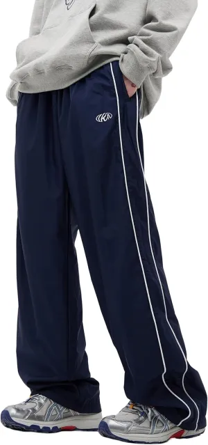 Y2k Track Pants Men Baggy Sweatpants Loose Striped Parachute Pants Wide Leg Hip Hop Streetwear