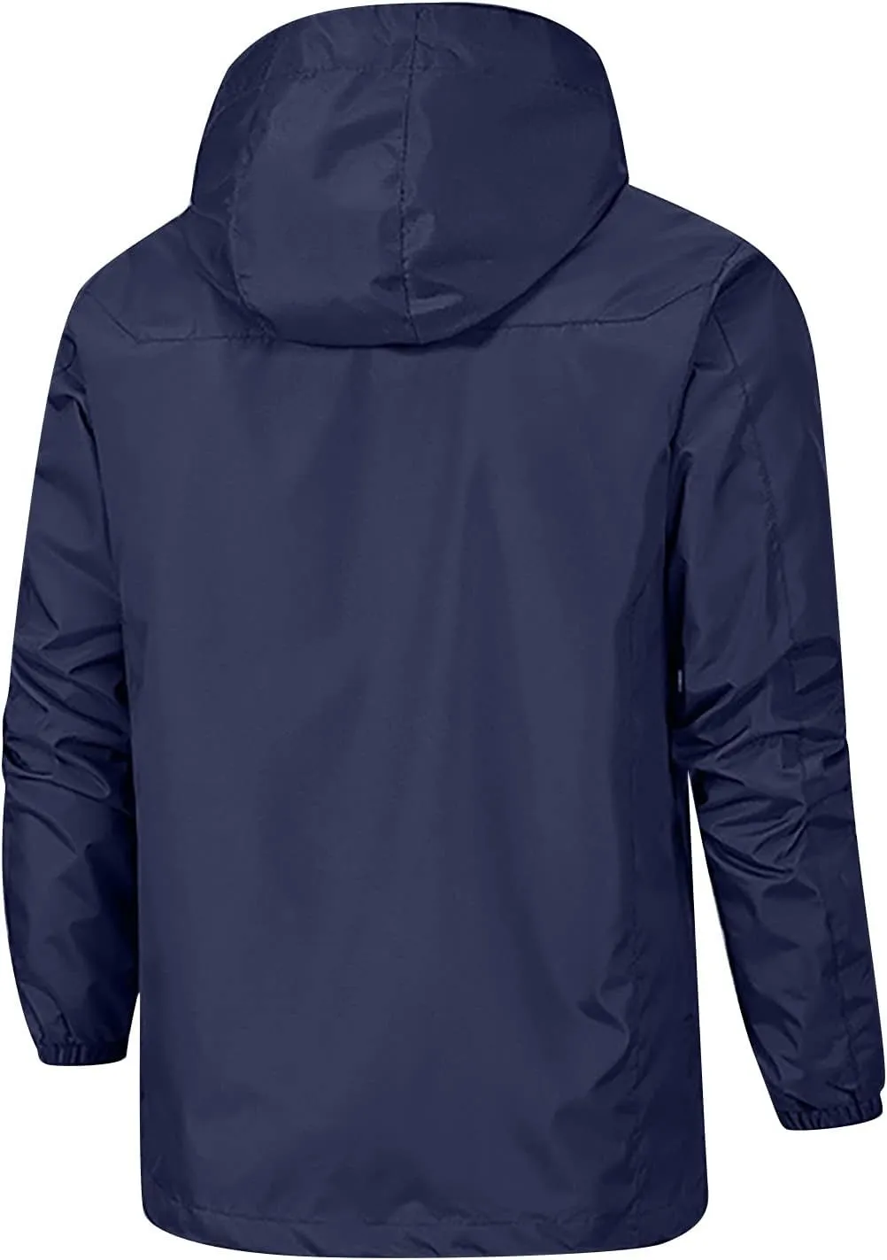 Ymosrh Jacket Lightweight Waterproof Rain Jacket with Hood Outdoor Raincoat Softshell Jacket for Hiking Travel, XL-5XL