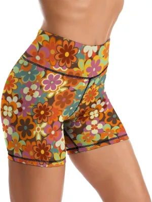 Yoga Shorts High Waisted Tummy Control Biker Shorts for Womens Athletic Running Workout Gym Tennis Shorts