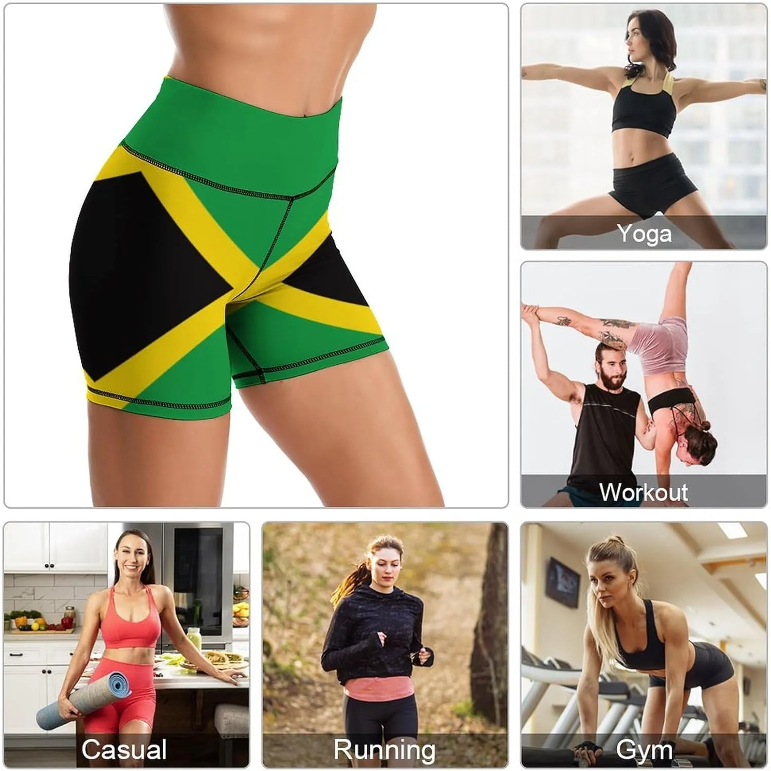 Yoga Shorts High Waisted Tummy Control Biker Shorts for Womens Athletic Running Workout Gym Tennis Shorts