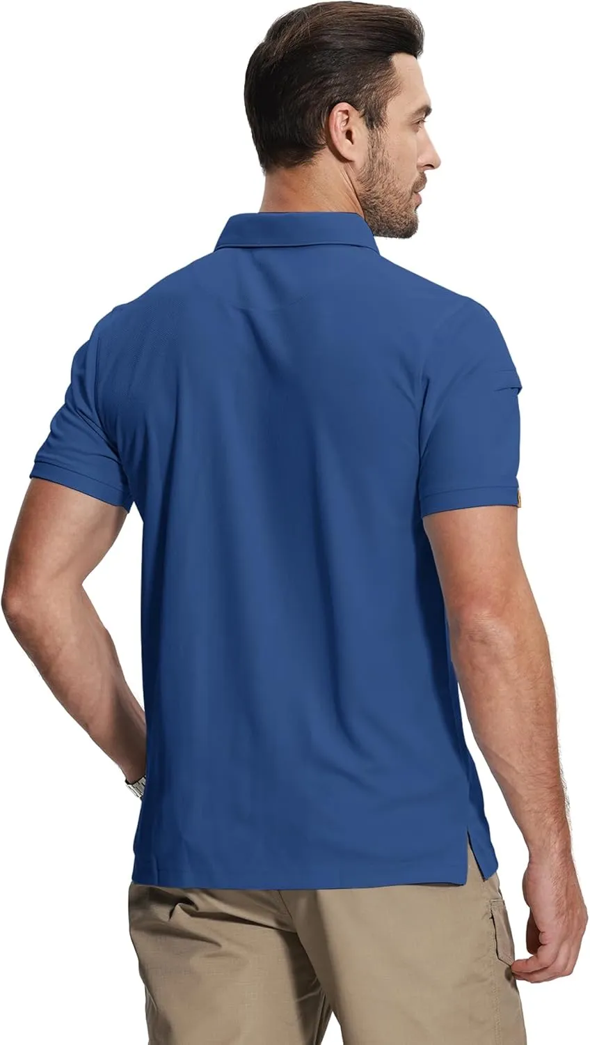 ZITY Mens 2 Pack Polo Shirts Short Sleeve Performance Sports Golf Shirt for Men Tactical Shirt